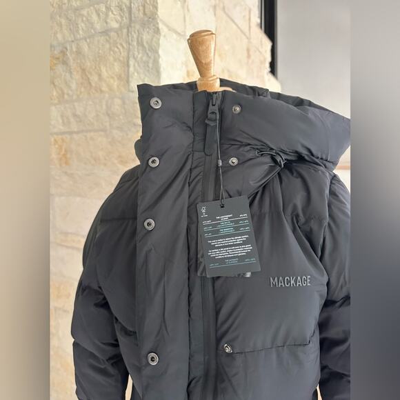 MACKAGE ISHANI-CITY Long down quilted coat with hood L - Picture 8 of 11